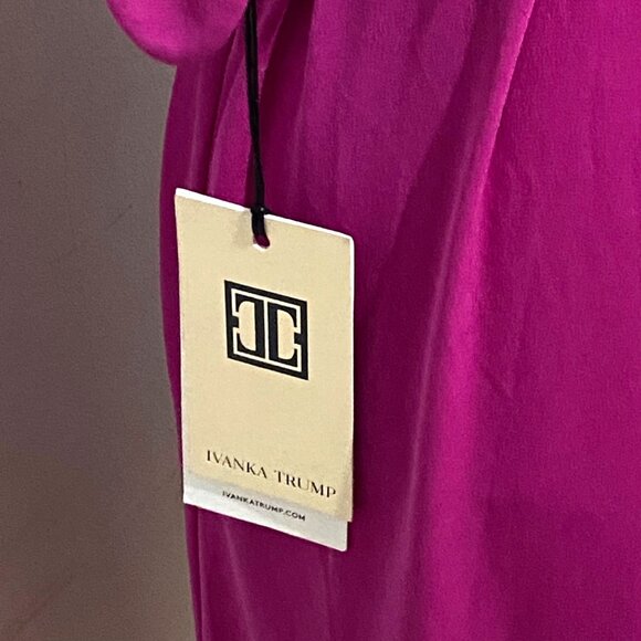 Ivanka Trump Cold Shoulder Dress XL Purple Fuchsia Knee Length Classy Date Night - Picture 5 of 8
